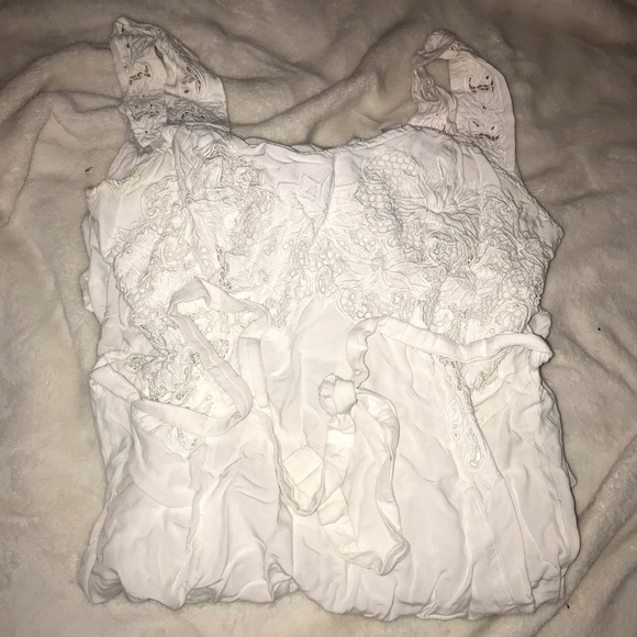 Women’s White Lace Dress With Waist Tie - Picture 1 of 11